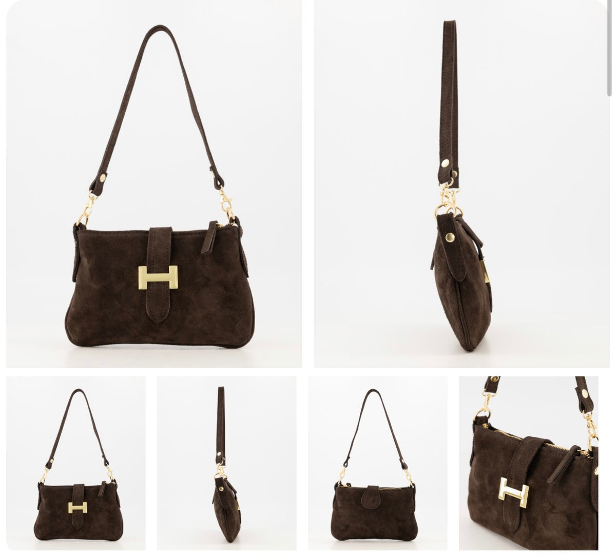 BURNLEY schouder tas choco