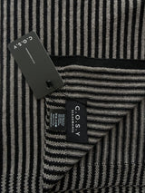 SJAALMANIA Cosy Chic sjaal stripes solid black / chocolate