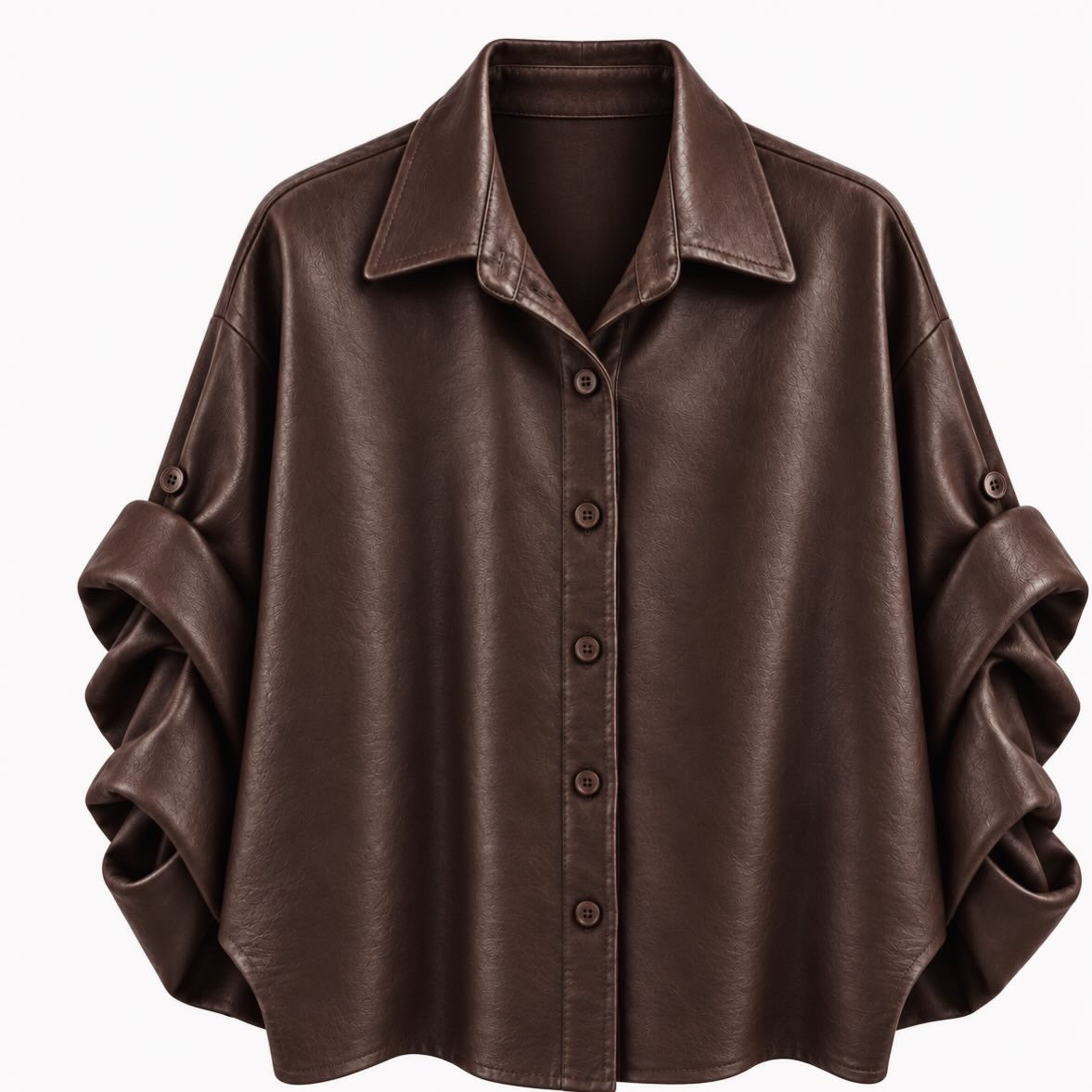 STIJL STUDIO BALLOON blouse vegan leer