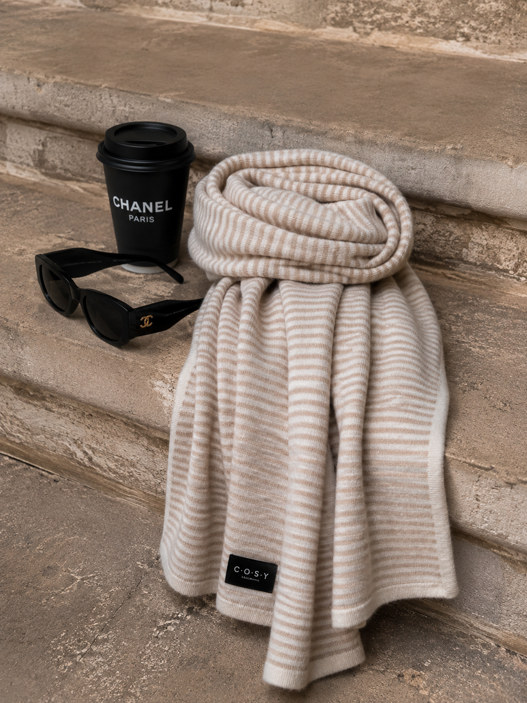 Sjaal mania cosy chic shawl stripes 