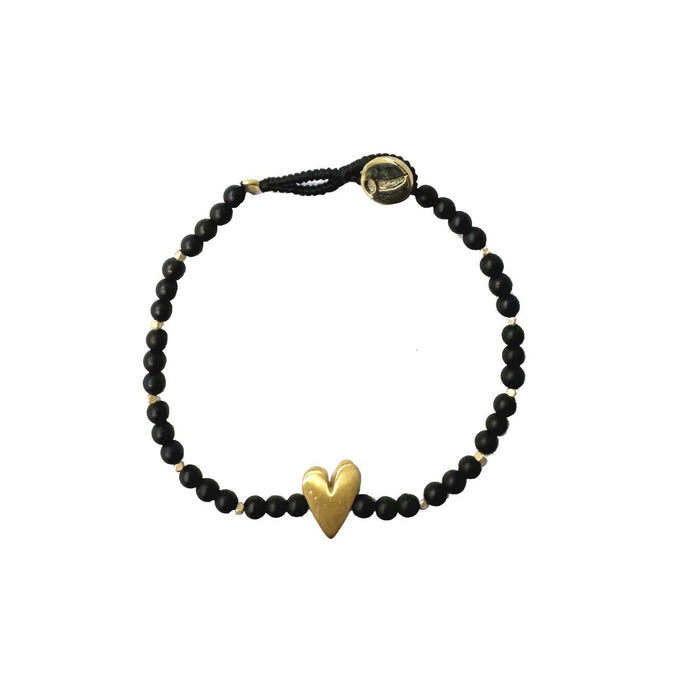 IBU JEWELS Armband Lulu Rosie Onyx mat
