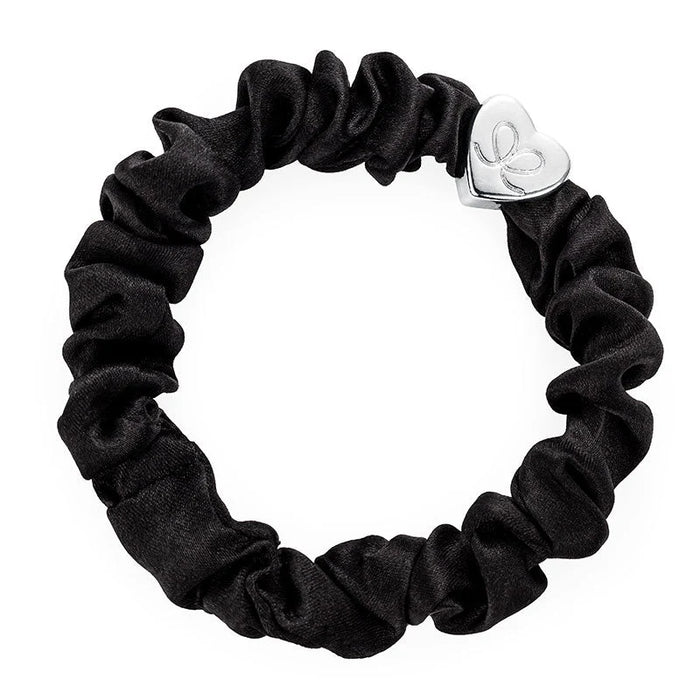 By Eloise London silk scrunchie black