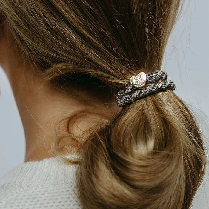 By Eloise London haarelastiek pebble grey