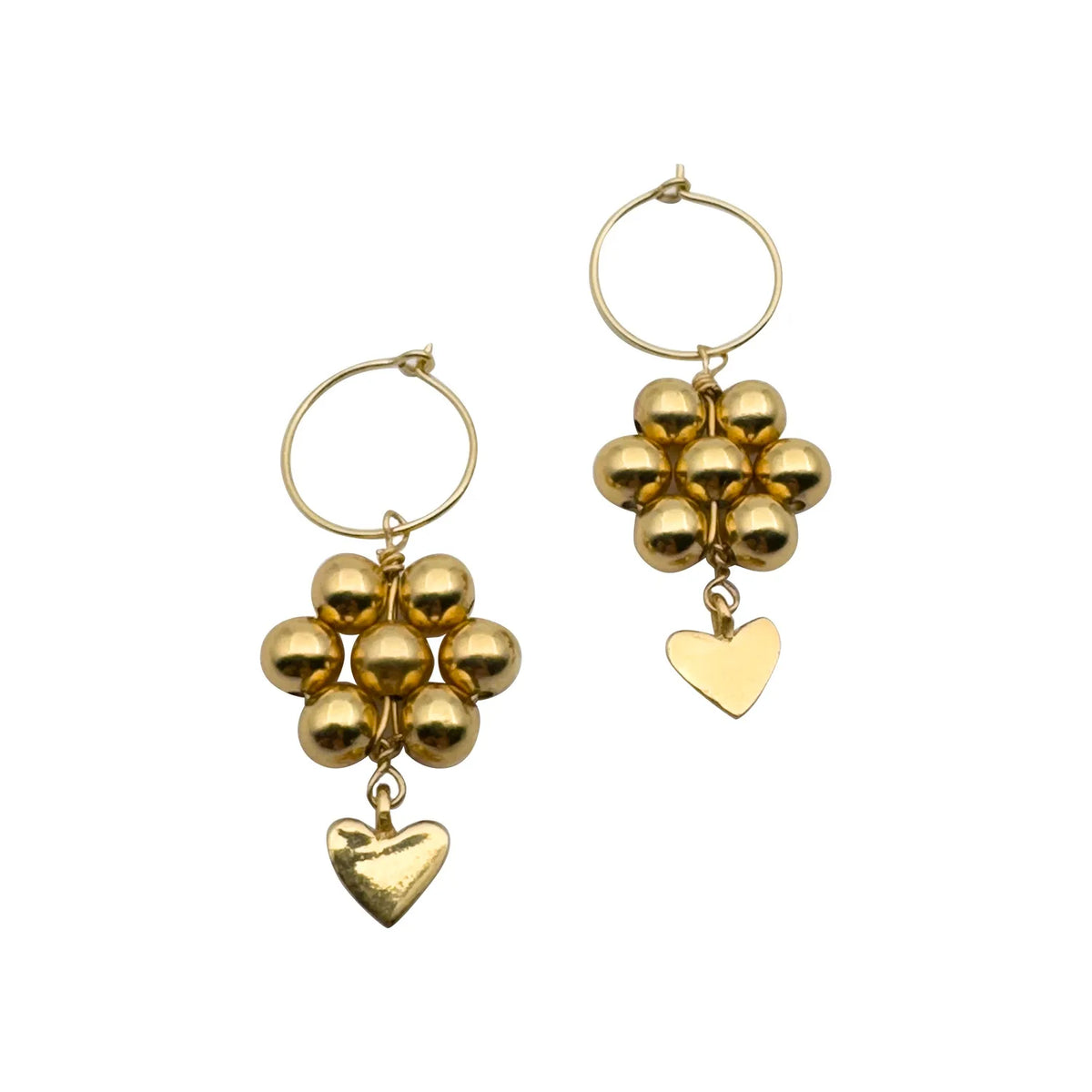 IBU JEWELS Oorbellen Flower heart