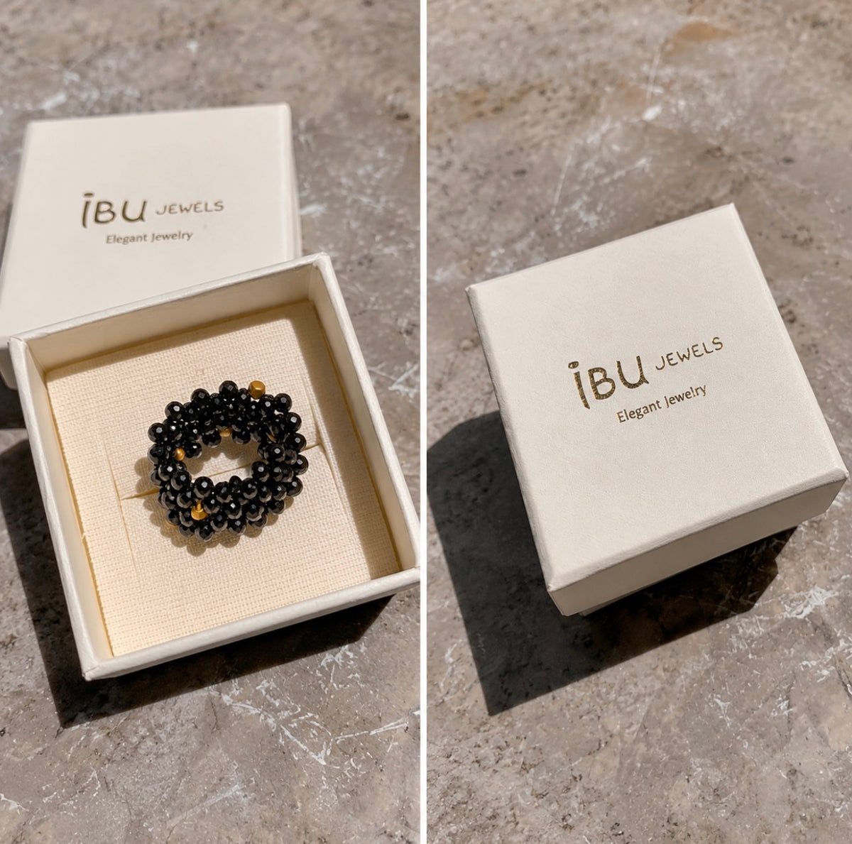 IBU jewels ring zwart onyx 