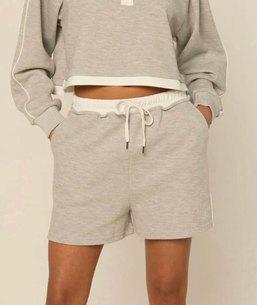 THE LOLA CLUB Kayla shorts | light grey melange