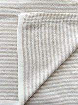 SJAALMANIA Cosy Chic sjaal stripes light sand - creamy white