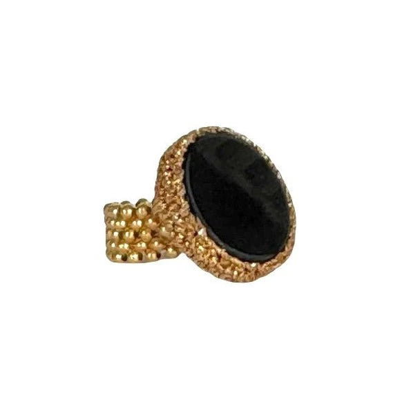 IBU JEWELS– Ring FIJI  – Black Onyx