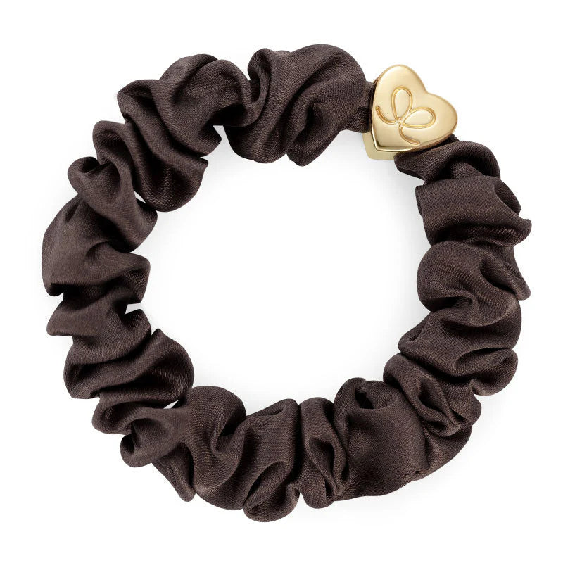 By Eloise London silk scrunchie choco