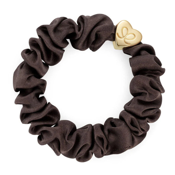 By Eloise London silk scrunchie choco
